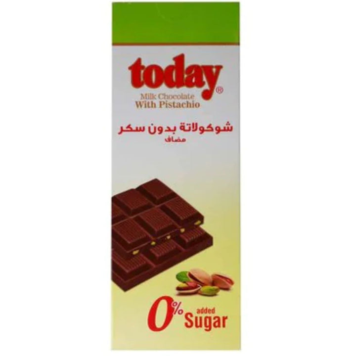 Today Milk Chocolate With Pistachios No Sugar Added, 65g