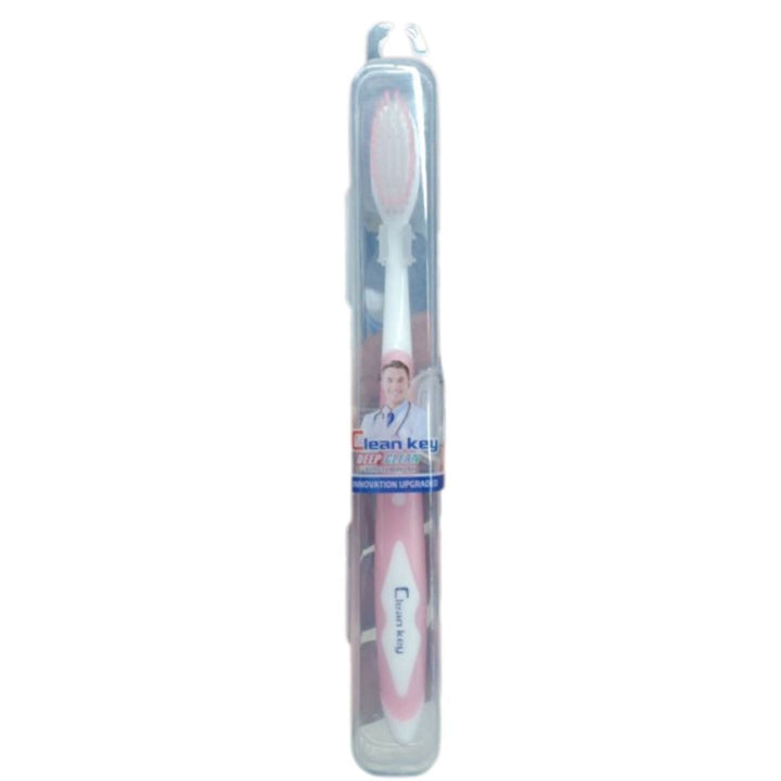 Clear Key Deep Clean Toothbrush-Pink