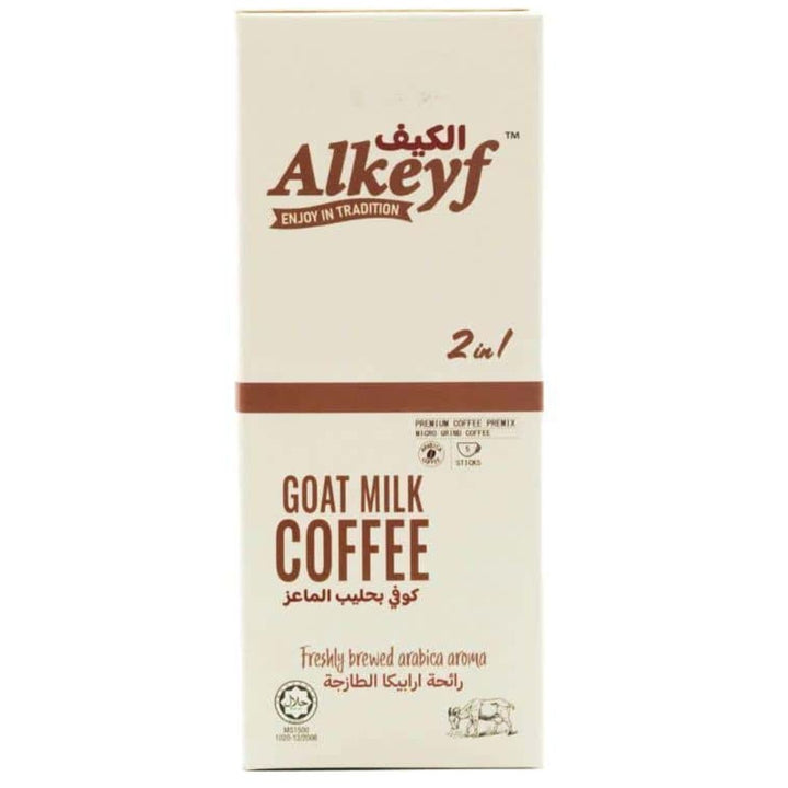 Alkeyf Goat Milk Coffee 2 in 1 Freshly Brewed Arabica Aroma, 15g x5