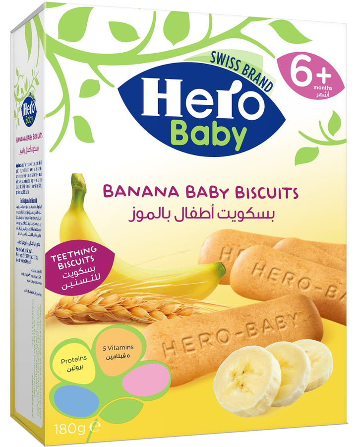 Hero Baby Banana Baby Biscuits, 180g