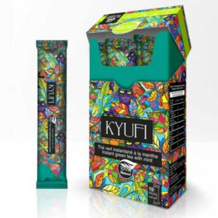 Kyufi Instant Mint Green Tea Sugar Free, 10x0.9g