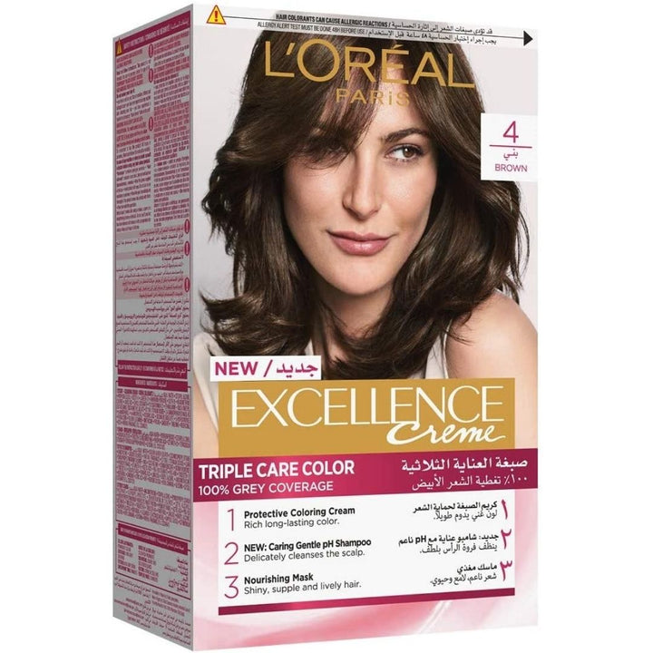 L'Oreal Paris Excellence Creme Permanent Hair Color 4.0 Brown