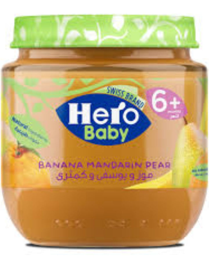 Hero Baby Banana Mandarin Pear, 125g