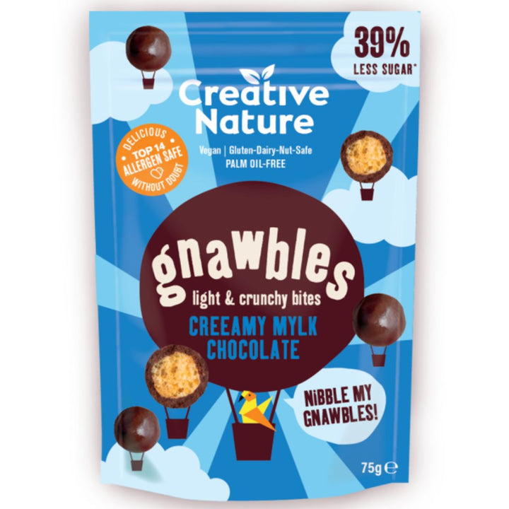 Creative Nature Gnawbles Creeamy Mylk Chocolate Share Bag, 75g