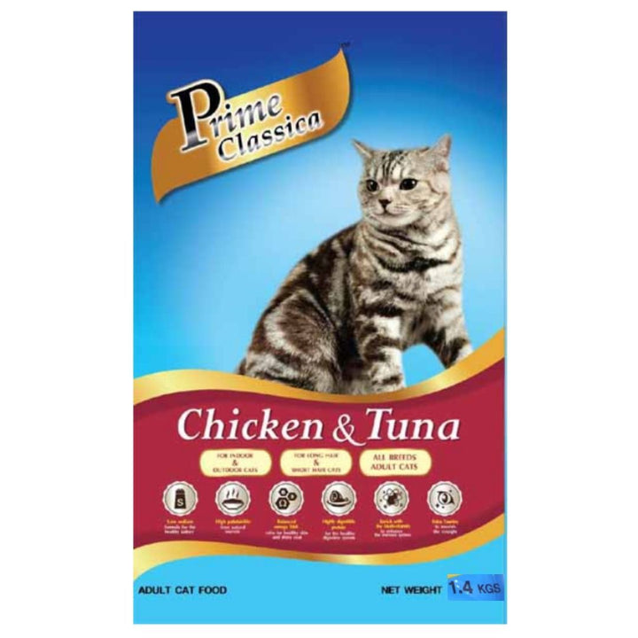 Prime Classica Cat Dry Food Chicken & Tuna, 1.4kg