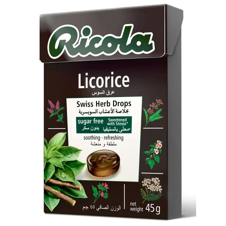 Ricola Licorice Swiss Herb Candy, 45g