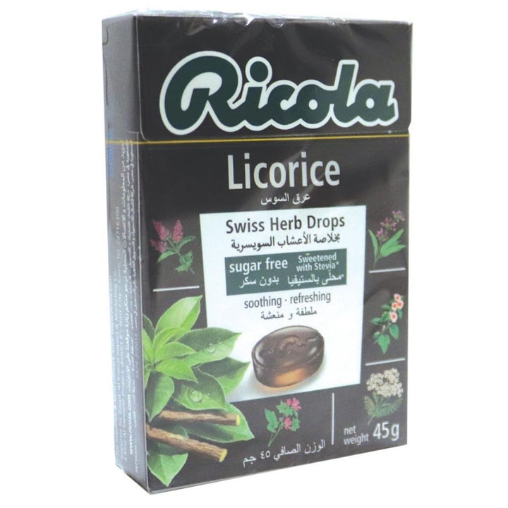 Ricola Licorice Swiss Herb Candy, 45g