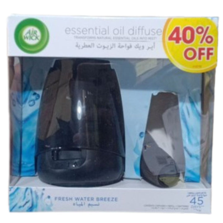 Air Wick Air Freshener Essential Oil Diffuser Kit, Fresh Water Breeze