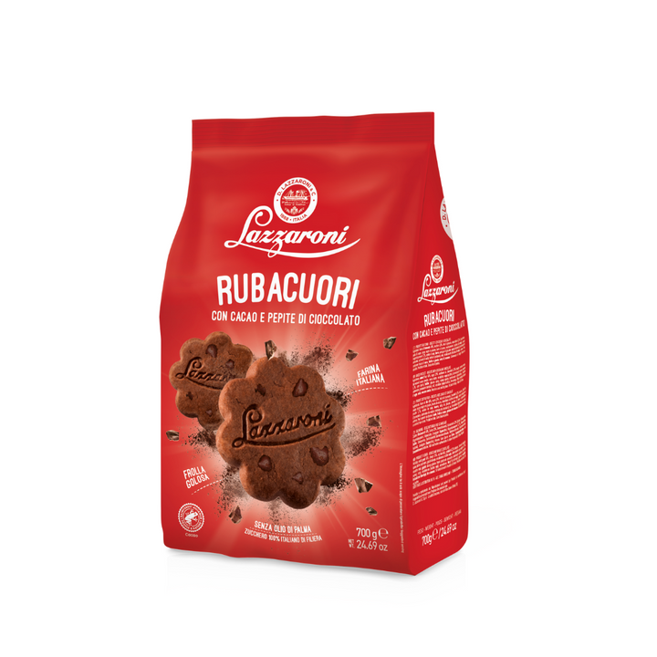 Lazzaroni Rubacuori  Con Cacao E Pepite Di Cioccolato Biscuits, 700g