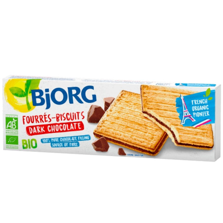 Bjorg Organic Dark Chocolate Filling Biscuits, 150g