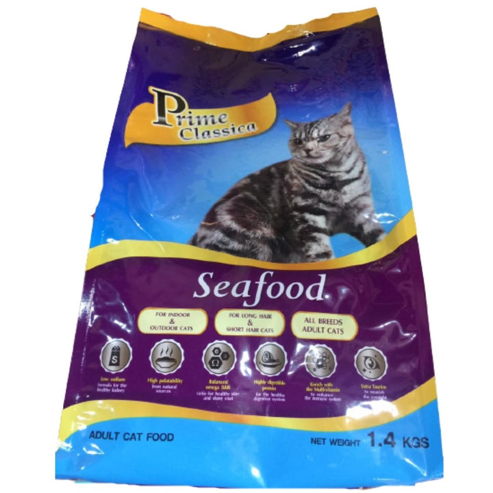 Prime Classica Seafood Flavor Dry food for cats, 1.4kg