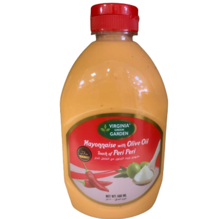 Virginia Green Garden Mayonnaise with Olive Oil Touch of Peri Peri, 500ml