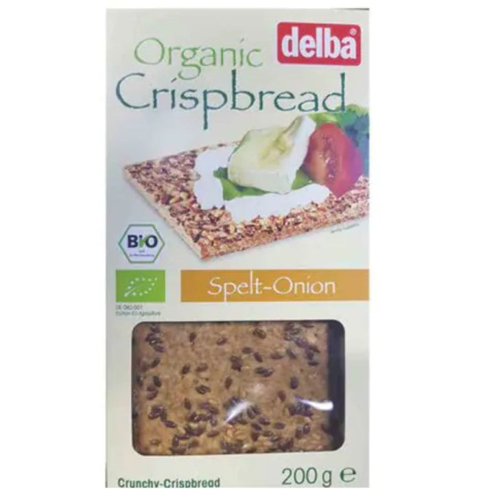 Delba Spelt Onion Crispbread, 200g