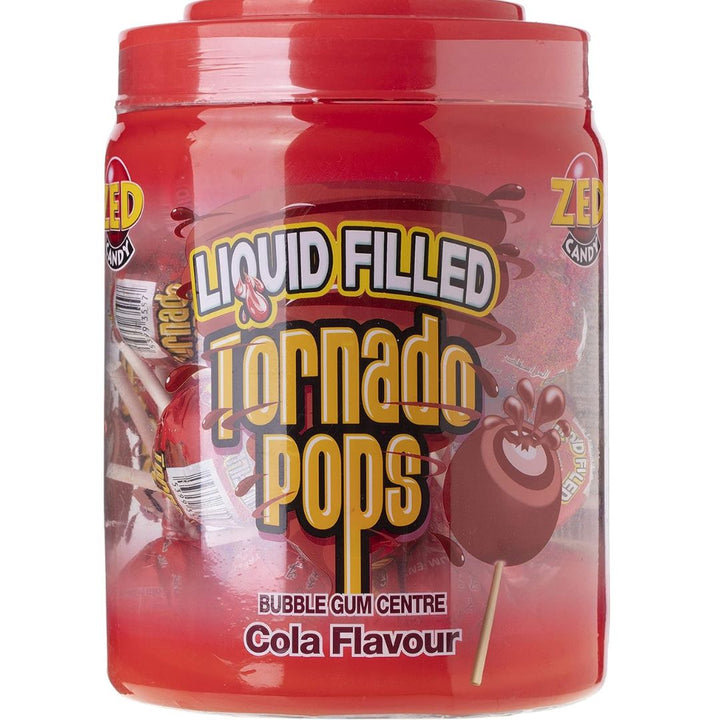 Zed Centre Cola Flavour Liquid Filled Tornado Pop Bubble Gum, 997.5g