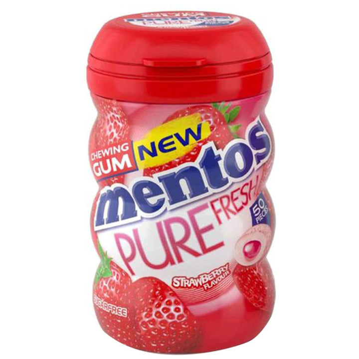 Mentos Pure Fresh Strawberry Gum 50 Pieces, 72g