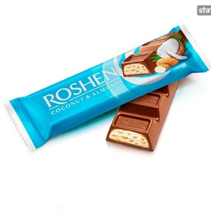 Roshen Coconut & Almonds Chocolate, 29g