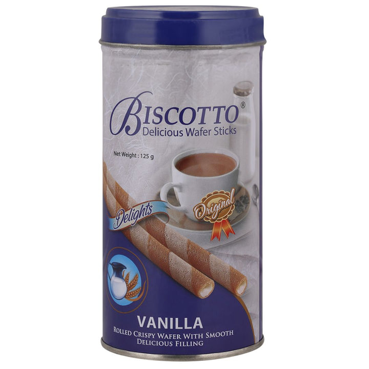 Biscotto Delicious Vanilla Wafer Sticks, 125g