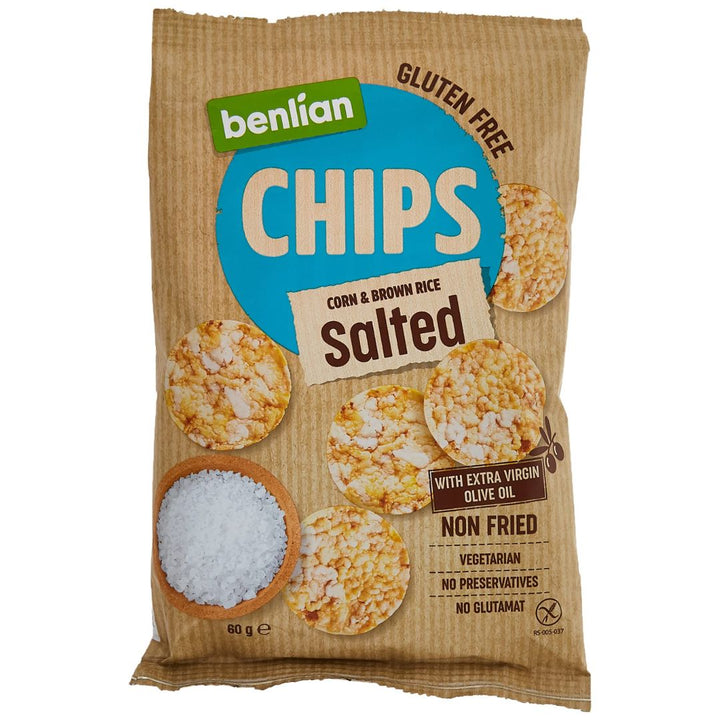 Benlian Rice & Corn Chips Classic Salted, 60g