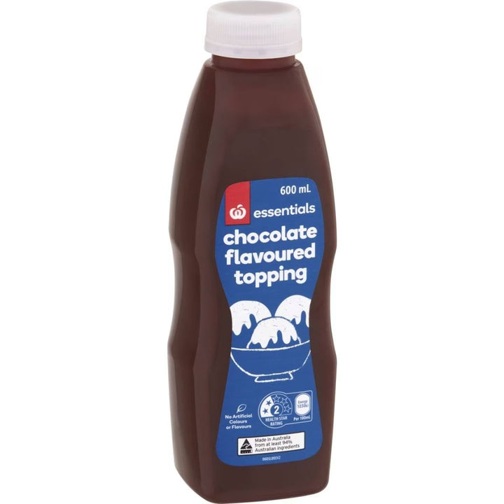 Woolworths Chocolate Topping, 600ml