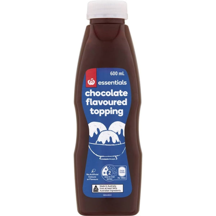 Woolworths Chocolate Topping, 600ml