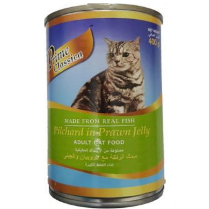 Prime Classica Cat Wet Food - Pilchard in Prawn Jelly, 400g