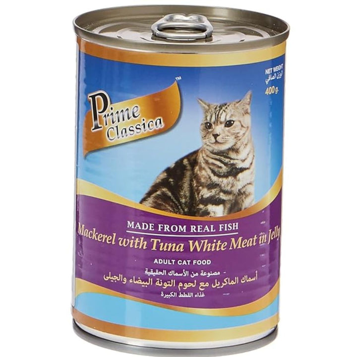 Prime Classica Cat Cans Mackerel With Tuna White meat, 400g