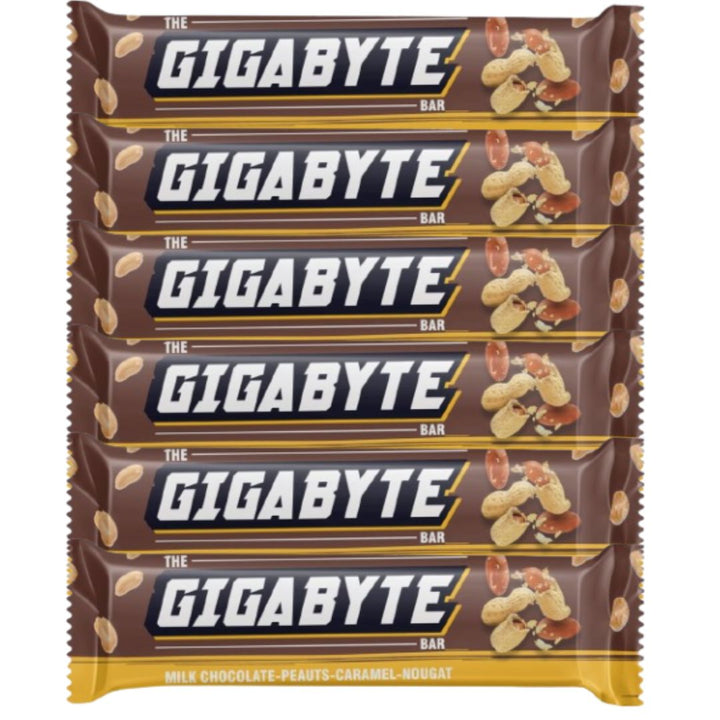 Gigabyte Bar With Milk chocolate Peanut Caramel Nougat, 6x40g