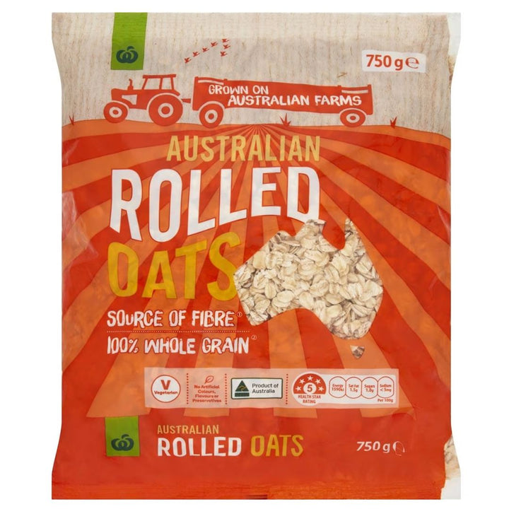 Woolworths Australian Rolled Traditional Oats, 750g