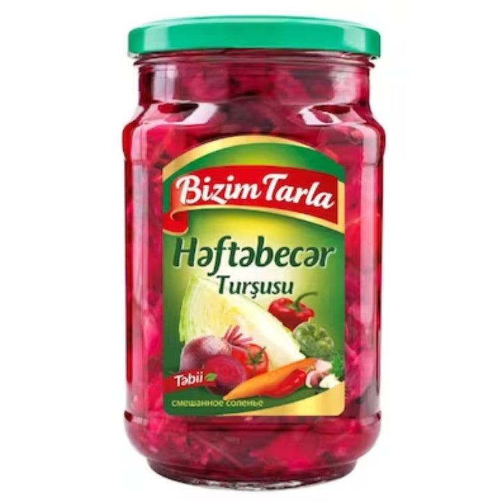 Bizim Tarla Mixed Pickle With Beetroot, 680g