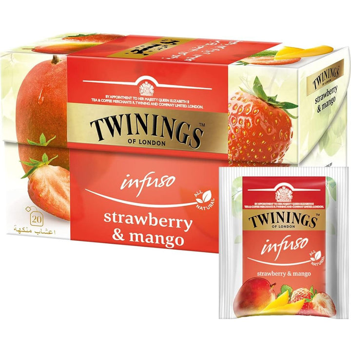 Twinings Twinings, Infuso Strawberry & Mango Herbal Tea, 20 Bags