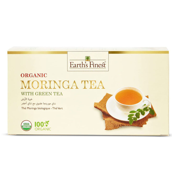 Earth's Finest Organic Moringa Tea with Green Tea, 37.5g