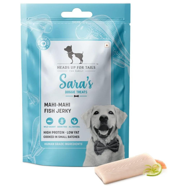 Sara's Doggie Treat Mahi Mahi Fish Jerky, High Protein, Low Fat, 70g