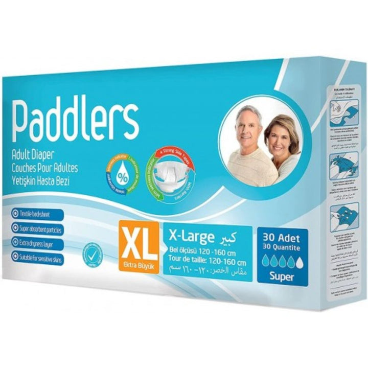 Paddlers  Extra Large Adult Diapers, 30pcs