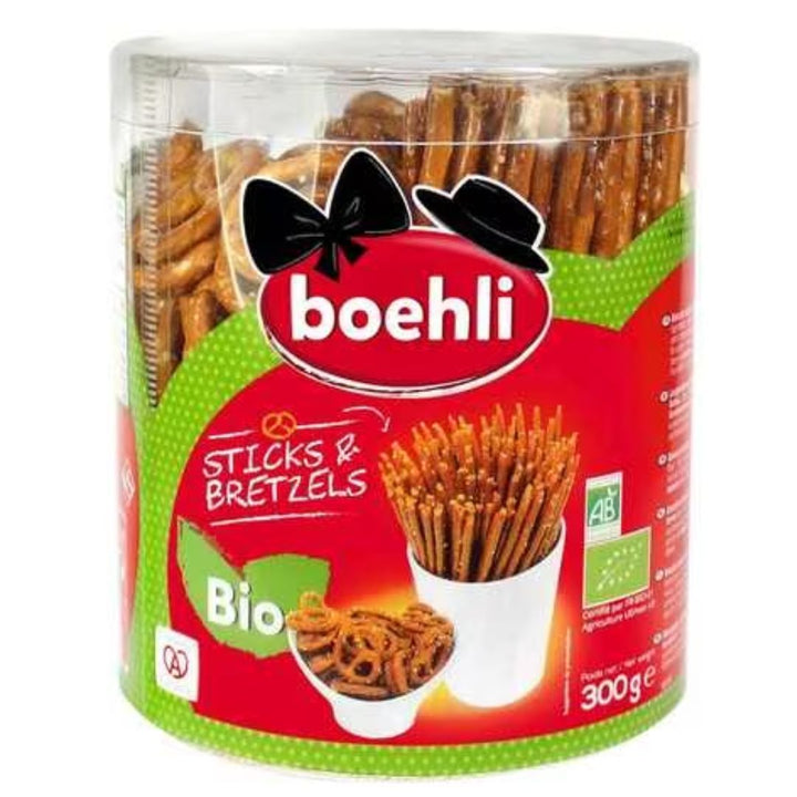 Boehli Organic Pretzel Sticks And Mini Tube, 300g