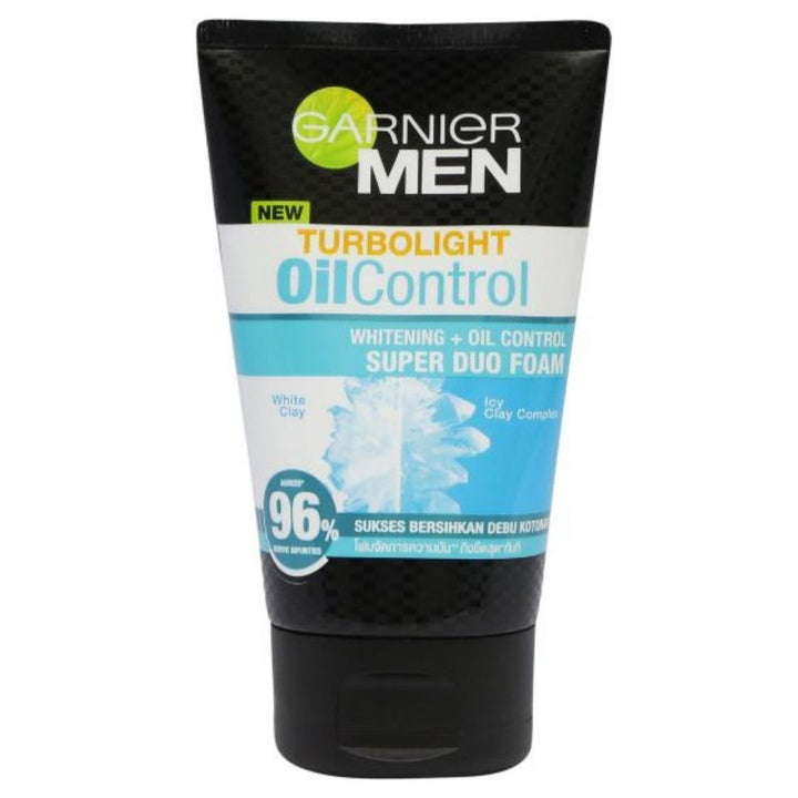 Garnier Men Turbolight Oil Control Super Duo Foam Icy Clay Complex, 100ml