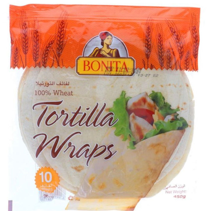 Bonita 20cm Tortilla, 10 Wraps, 450g