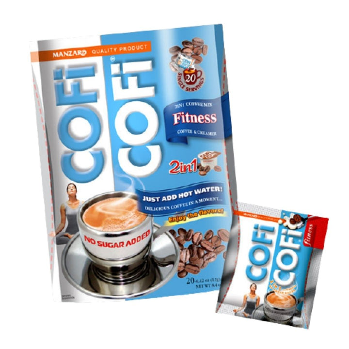 CofiCofi Instant Coffee Mix Fitness 2 in 1 (No Sugar Added), 240g