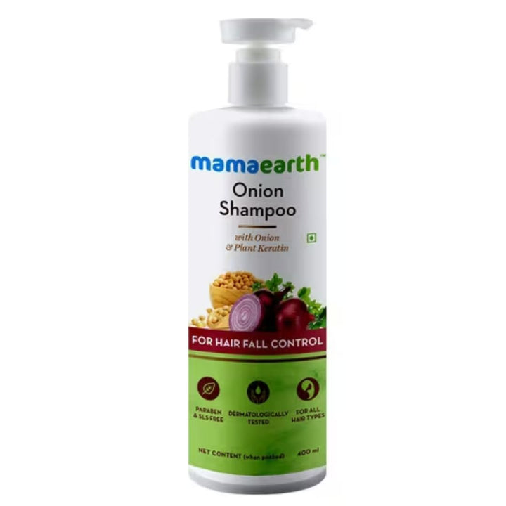 Mamaearth Onion Shampoo With Onion And Plant Keratin For Hair Fall Control, 250ml