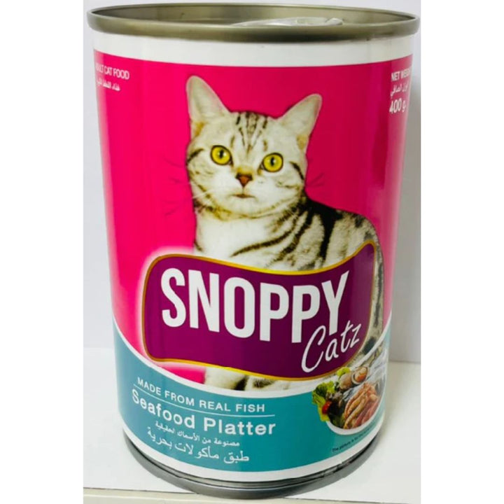 Snoppy Catz Seafood Platter Cat Can, 400g