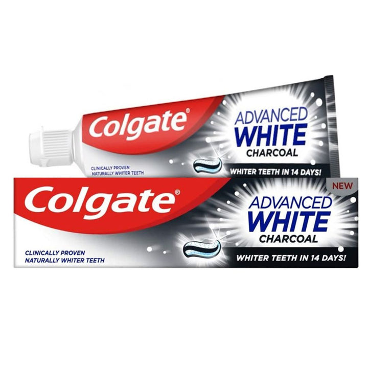 Colgate Advanced White Charcoal Whitening Toothpaste, 2x75ml