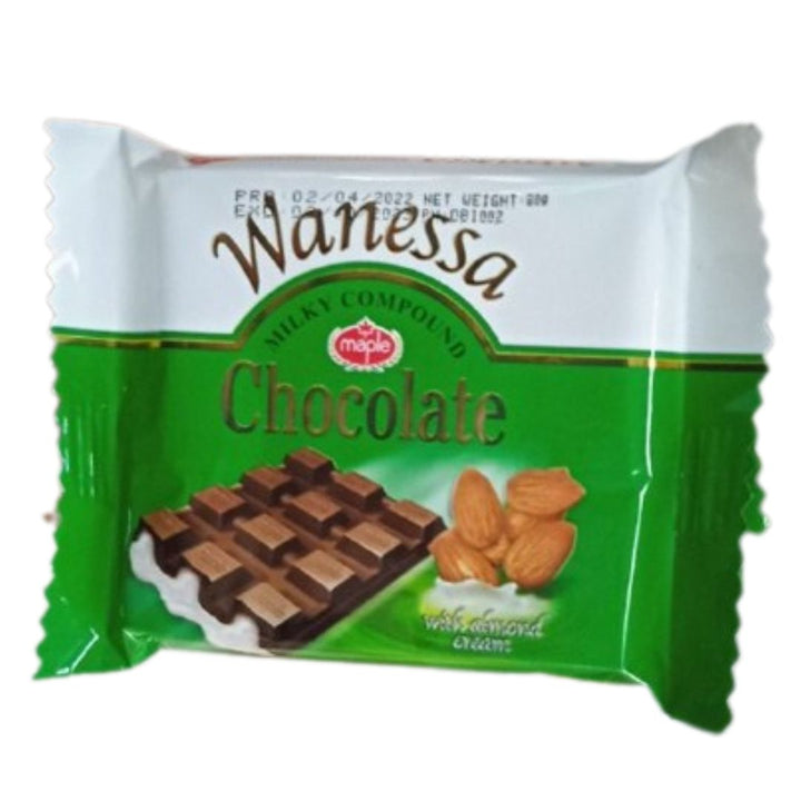 Wanessa Milky Compound With Almond Cream Chocolate, 80g