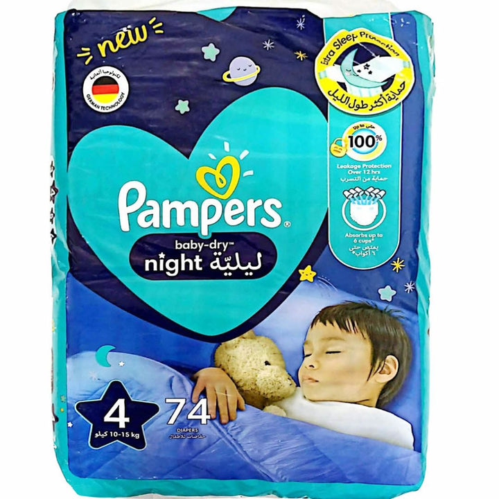 Pampers Baby-Dry Diapers Maxi Plus, Size 4+,10-15kg, Mega Pack, 74Pc