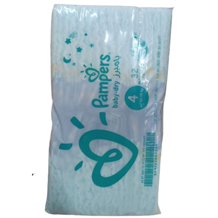 Pampers Baby Dry Diapers, Size 4, 10-15kg, 32Pcs