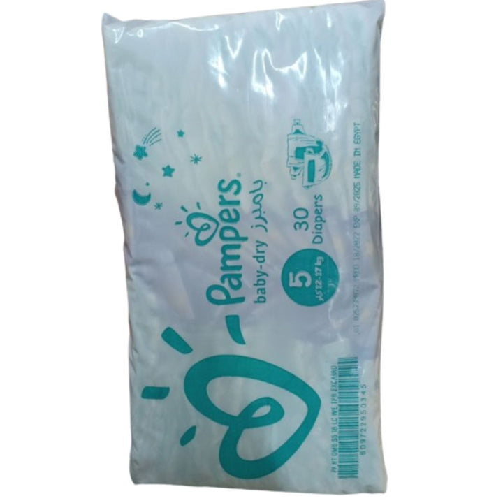 Pampers Baby Dry Diapers, Size 5, 12-17kg, 30Pcs