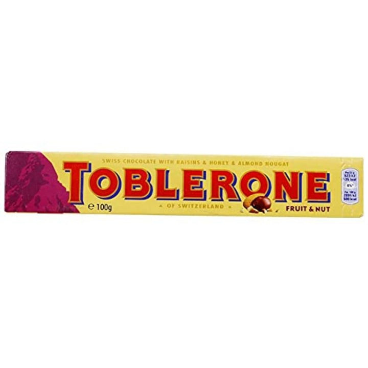 Toblerone Swiss Milk Chocolate With Fruit & Nut, 6x100g