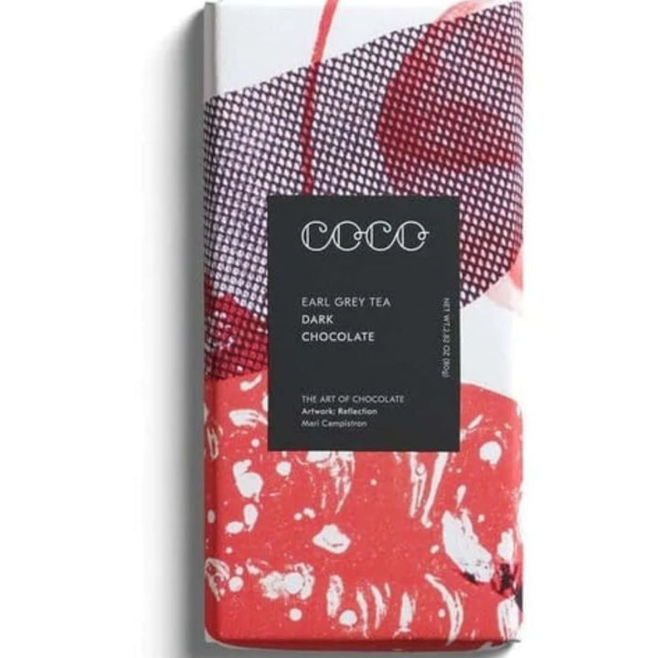 Coco Earl Grey Tea Dark Chocolate Bar, 80g