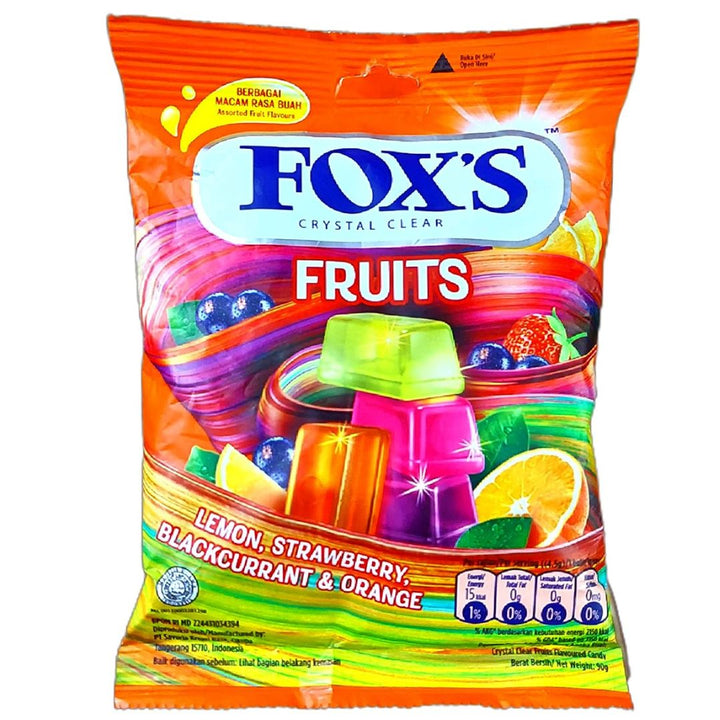 Fox's Crystal Clear Fruits Flavored Candy Pouch, 180g