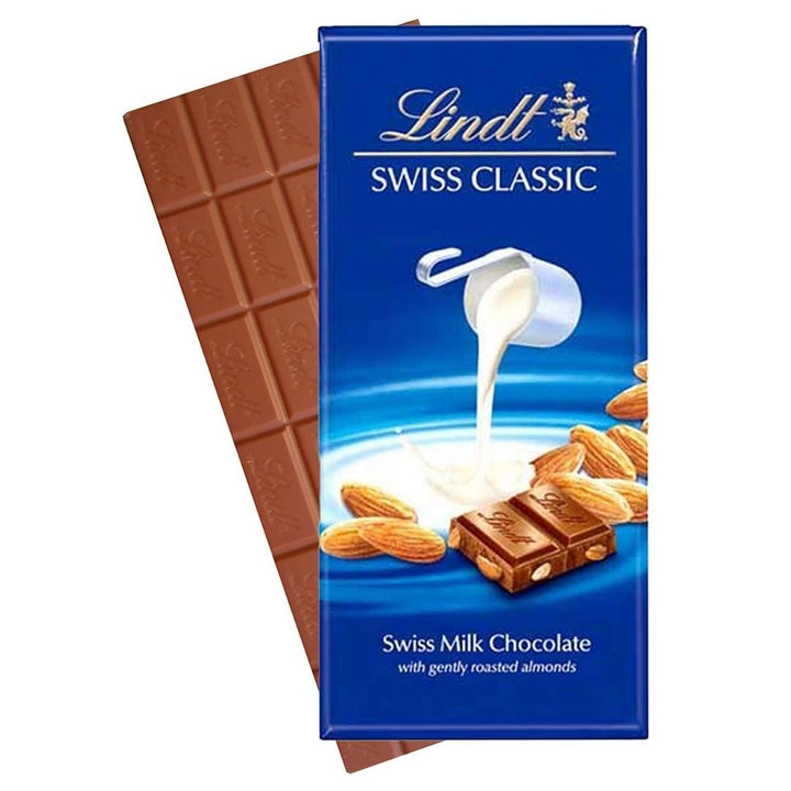 Lindt Swiss Classic Gently Roasted Almonds Milk Chocolate, 100g