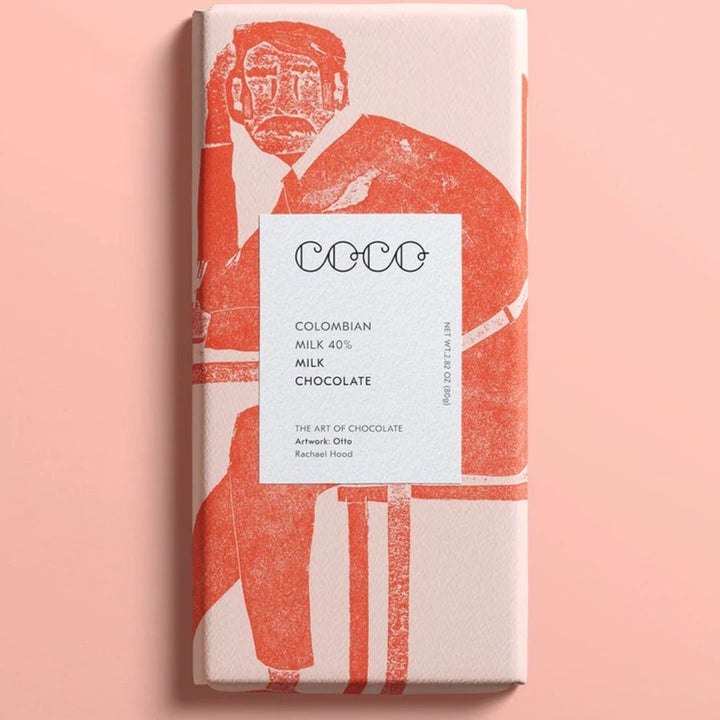 Coco Colombian Milk 40% Milk Chocolate Bar, 80g