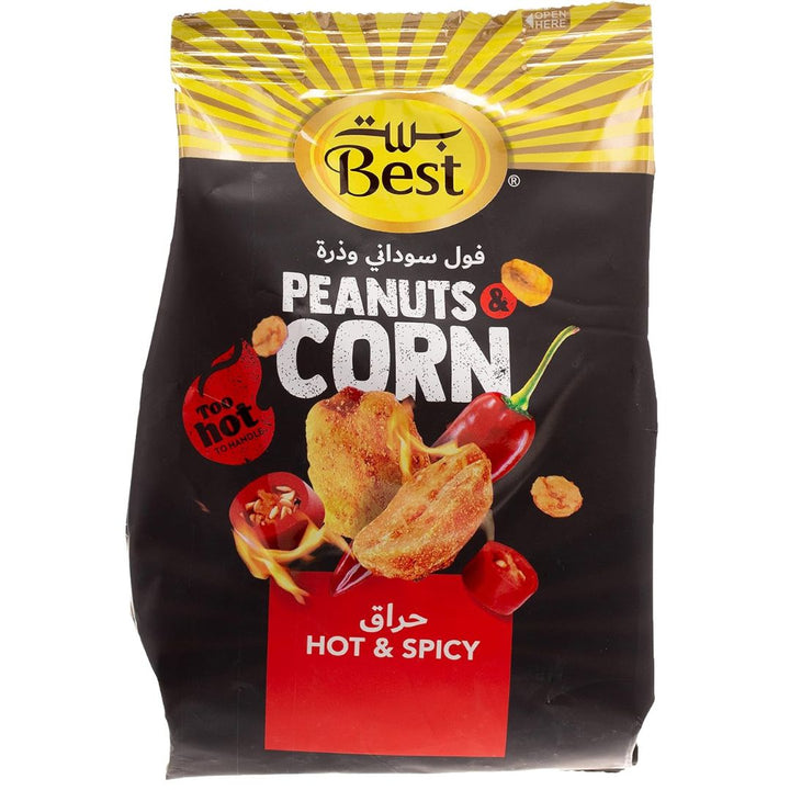 Best Hot & Spicy Peanuts & Corn Bag, 150g